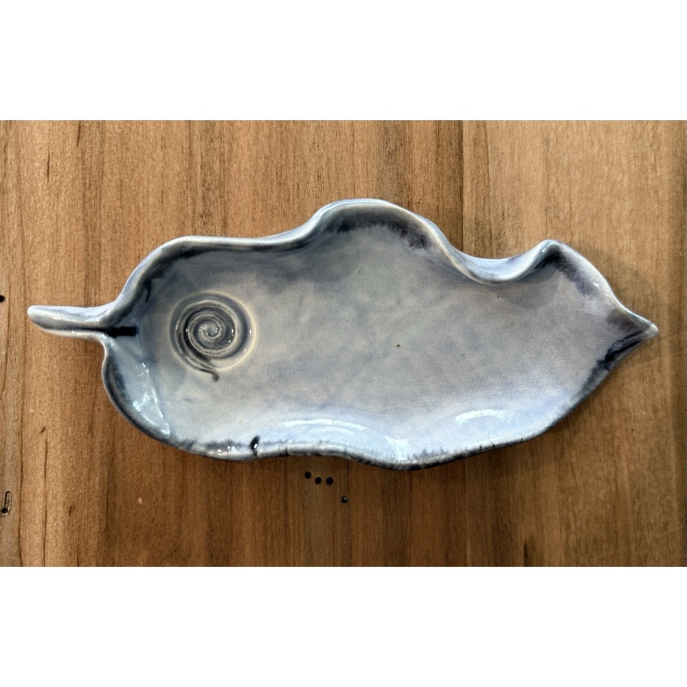 Vintage Studio Art Glazed Pottery‎ Trinket Candy Dish Signed F Martin